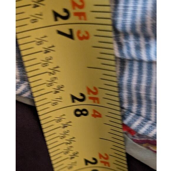 Johnnie-O Hangin Out Blue Stripe Long Sleeve Button Front 100% Cotton Shirt Sz M - Picture 10 of 12